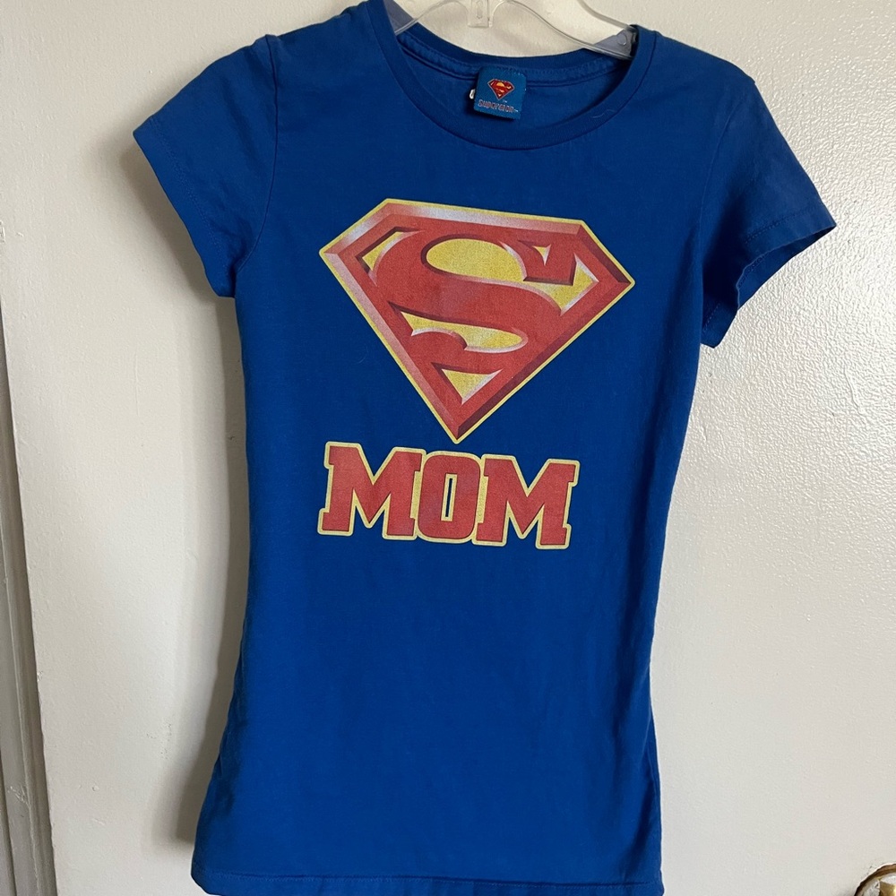 Alstyle Blue Super Mom T-Shirt
